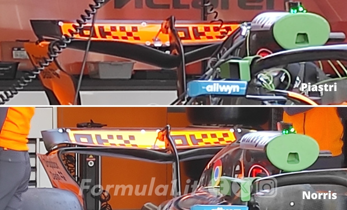 GP Gran Bretagna - Prime immagini dal circuito: ala posteriore da medio-basso carico per Ferrari, McLaren bassissimo