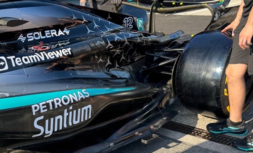 GP Imola - Immagini dal circuito: la Mercedes ad Imola