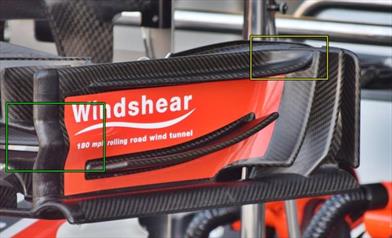 GP ITALIA - HAAS VF18: endplate a V e ala da basso carico - GP ITALIA - HAAS VF18: endplate a V e ala da basso carico