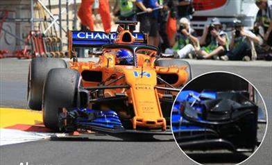 GP MONACO - McLAREN MCL33: Nuova ala anteriore sulla vettura di Alonso - GP MONACO - McLAREN MCL33: Nuova ala anteriore sulla vettura di Alonso