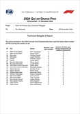 GP Qatar - Tabella ufficiale componenti Power Unit usate per pilota: solo cambi con penalità - GP Qatar - Tabella ufficiale componenti Power Unit usate per pilota. Solo cambi con penalità