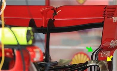 GP SILVERSTONE - FERRARI SF71H: novità sull'ala posteriore a cucchiaio sulla vettura di Vettel - GP SILVERSTONE - FERRARI SF71H: novità sull'ala posteriore a cucchiaio sulla vettura di Vettel