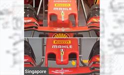 Gp Singapore - Ferrari pacchetto aerodinamico con nuovo musetto e fondo - Gp Singapore - Ferrari pacchetto aerodinamico con nuovo musetto e fondo
