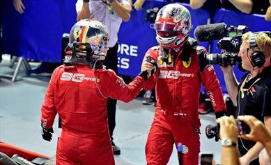 Gp Singapore: Vettel vince davanti a Leclerc, festa inattesa per la Ferrari - Gp Singapore: Vettel vince davanti a Leclerc, festa inattesa per la Ferrari