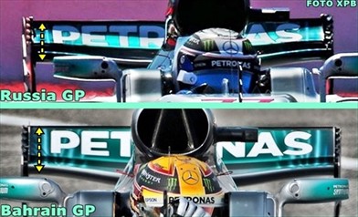 Gp Sochi: Mercedes in pista con un posteriore leggermente modificato - Gp Sochi: Mercedes in pista con un posteriore leggermente modificato