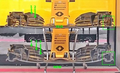 Gp Sochi: Renault con l'ala anteriore provata ai test del Bahrain - Gp Sochi: Renault con l'ala anteriore provata ai test del Bahrain