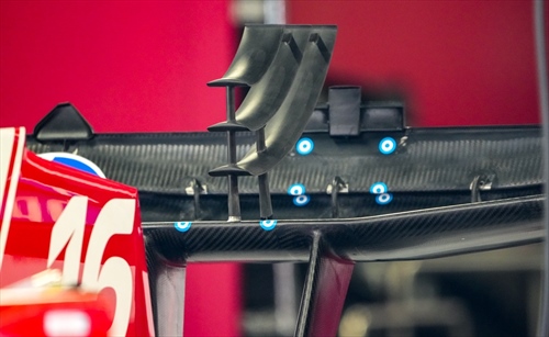 GP Ungheria - Analisi tecnica e immagini dalla pitlane: ecco la AMR26 Evo e le novità Ferrari - GP Ungheria - Analisi tecnica e immagini dalla pitlane: ala posteriore Ferrari