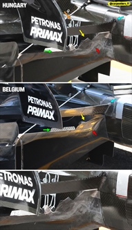 GP Ungheria - Analisi tecnica e immagini dalla pitlane: ecco la AMR26 Evo e le novità Ferrari - GP Ungheria - Analisi tecnica e immagini dalla pitlane: Mercedes