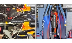 GP Ungheria - Immagini dal circuito. Una RB20 'nuova' per Verstappen, Aston Martin cambia tutto - GP Ungheria - Novità Red Bull