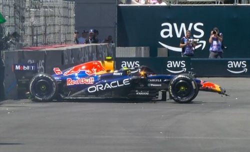 Hadjar causa la prima bandiera rossa a Monaco - Hadjar a muro nelle FP1 a Monaco