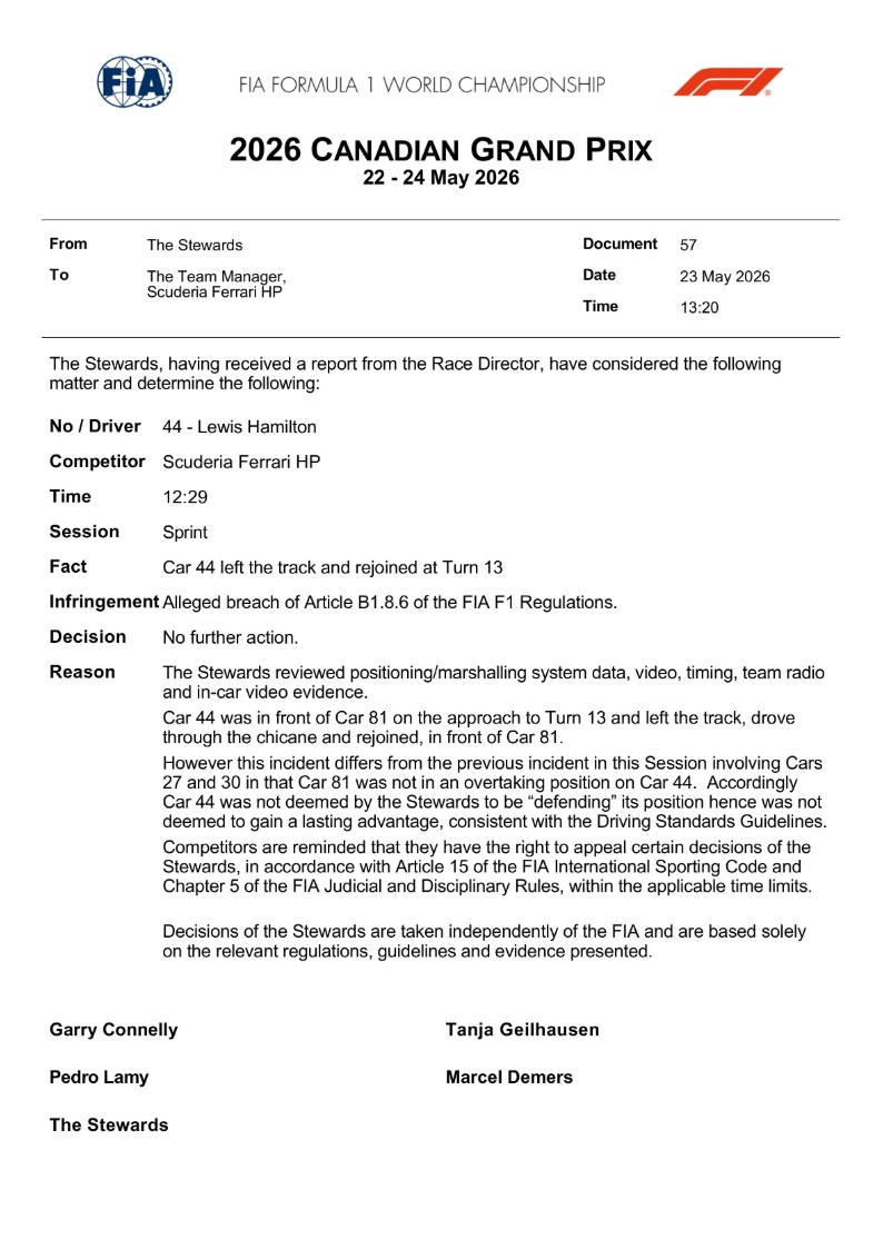 Hamilton investigato a Montreal: la decisione della FIA