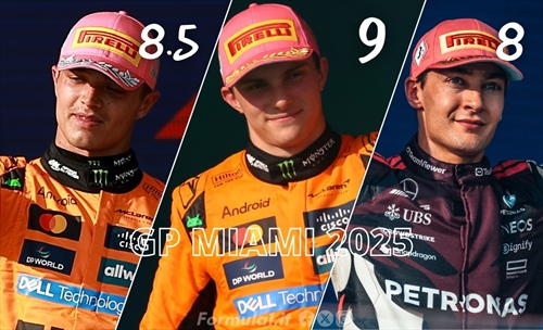 La Ferrari naufraga a Miami, Piastri vince ancora. Super Willams: le pagelle del GP 
