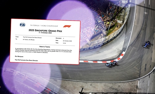 La FIA ufficializza la condizione di Heat Hazard per il GP di Singapore