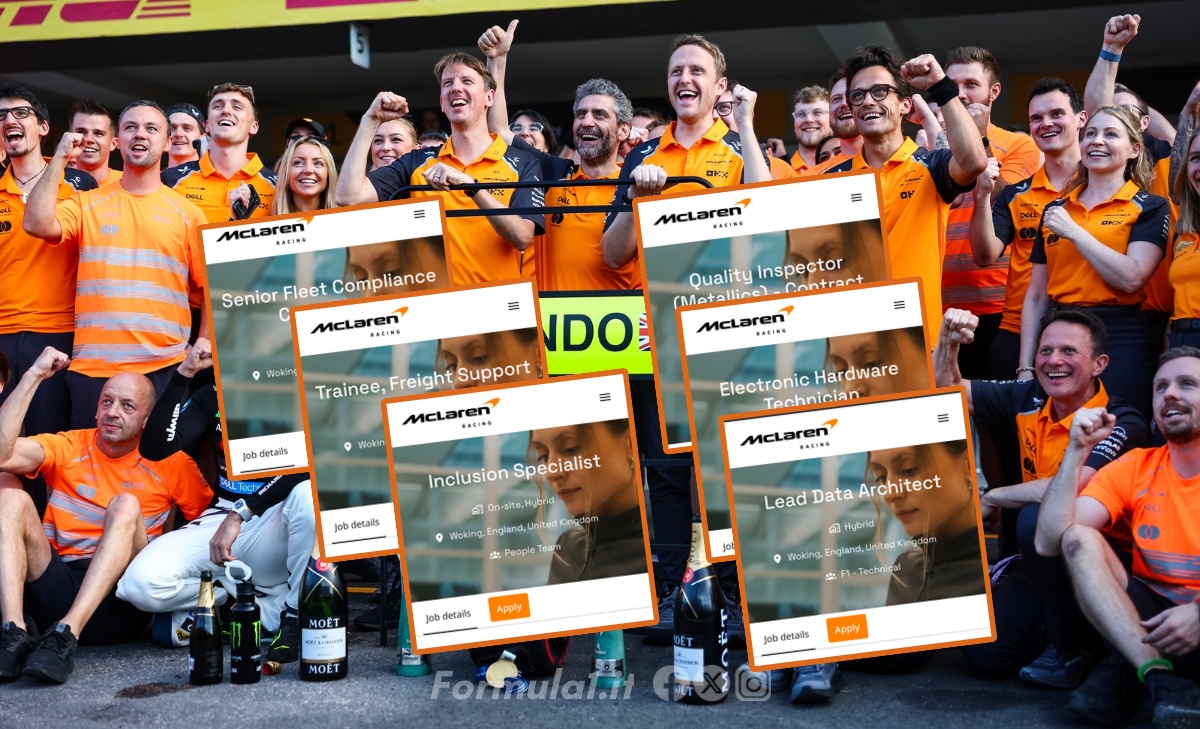 La McLaren assume: 6 posizioni aperte per lavorare in F1