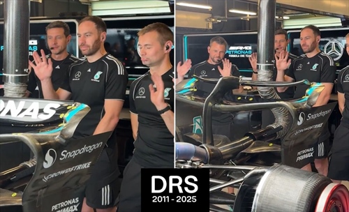 La Mercedes gioca d'anticipo, team raccolto per commemorare la caduta del DRS - La Mercedes gioca d'anticipo, team raccolto per commemorare la caduta del DRS