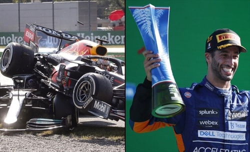 La rivalità Hamilton-Verstappen esplode e Ricciardo esulta un'ultima volta: Monza 2021
