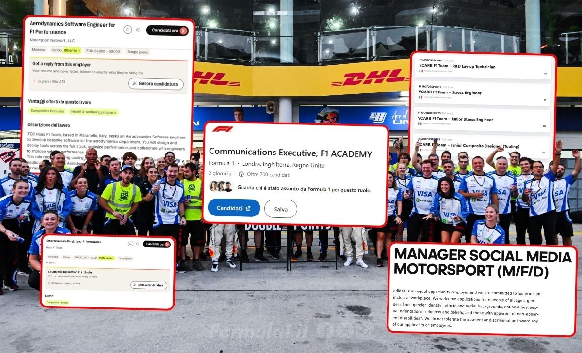 Lavorare in Formula 1: chi assume a ottobre, requisiti e stipendi fino a 130.000 euro