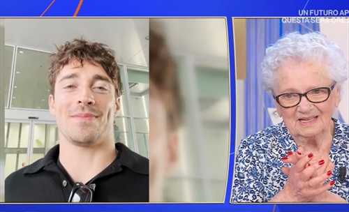 Leclerc emoziona a «La Volta Buona»: la dolce sorpresa per nonna Fiammetta - Leclerc emoziona a «La Volta Buona»: la dolce sorpresa per nonna Fiammetta