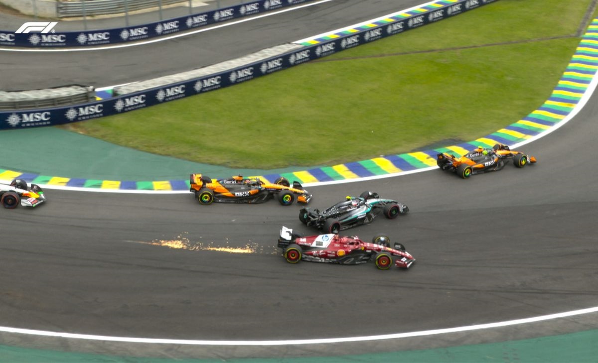 Leclerc fuori al sesto giro: cosa è successo nell’incidente con Piastri e Antonelli