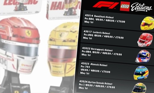 Lego F1: in arrivo i caschi di Leclerc, Hamilton e di altri piloti amatissimi - Lego F1: in arrivo i caschi di Leclerc, Hamilton e di altri piloti amatissimi