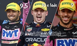 Magic' Verstappen domina e ipoteca il titolo, Ferrari fatica. Super Alpine: le pagelle del GP 
