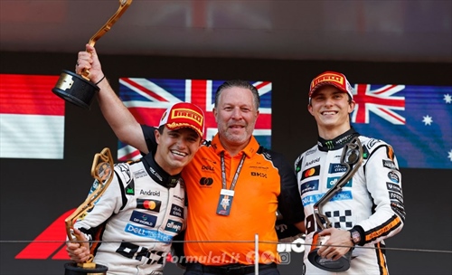 McLaren, Spa nel segno delle Papaya Rules: Brown detta le regole tra Piastri e Norris
