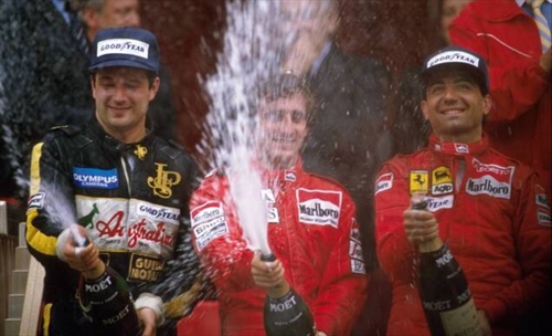 Monaco 1985, l’orgoglio di Michele - Monaco 1985, il podio