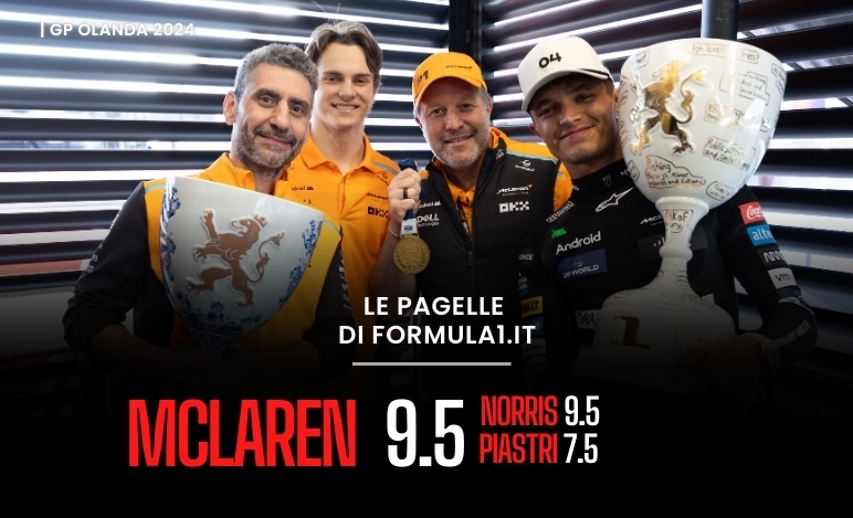 Norris domina a Zandvoort, Verstappen limita i danni. Ripresa Ferrari? Le pagelle del GP