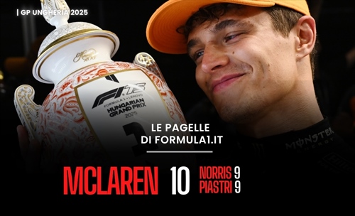 Norris opportunista a Budapest, McLaren fa 200. Problemi Ferrari: le pagelle del GP  - Norris opportunista a Budapest, McLaren fa 200. Problemi Ferrari: le pagelle del GP 