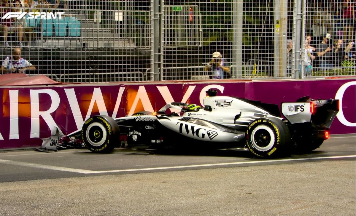 Perez a muro a Singapore: bandiera rossa nel Q1 delle qualifiche Sprint