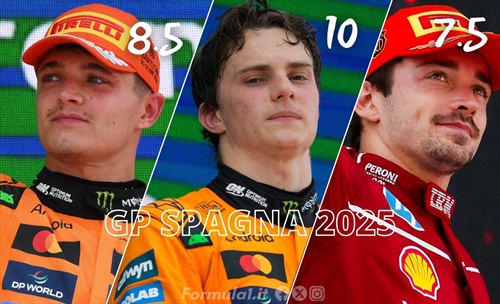 Piastri domina in Spagna, Ferrari quanta fortuna. Verstappen show: le pagelle del GP 