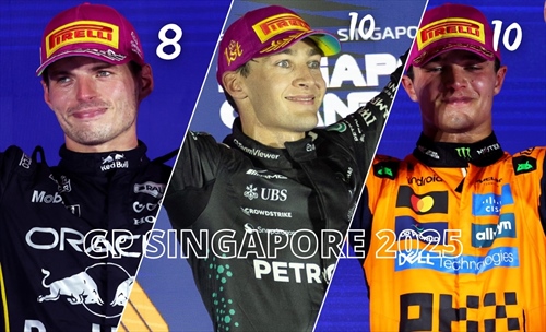 Russell domina a Singapore, McLaren iridata. Ferrari è buio pesto: le pagelle del GP 