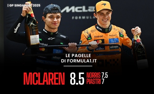 Russell domina a Singapore, McLaren iridata. Ferrari è buio pesto: le pagelle del GP  - Russell domina a Singapore, McLaren iridata. Ferrari è buio pesto: le pagelle del GP 