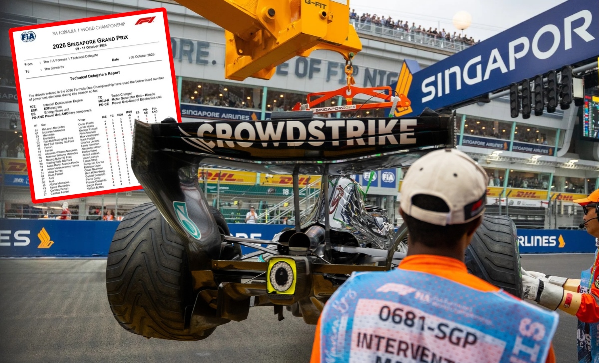 Russell, sei componenti fuori limite a Singapore: la situazione motori di tutti i piloti