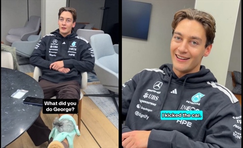 Russell si ferisce ad una gamba durante lo shakedown: «Ho dato un calcio alla W17» - Russell si ferisce ad una gamba durante lo shakedown: «Ho dato un calcio alla W17»