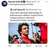 Ryanair e la battuta contro Carlos Sainz: ecco cos'è successo - Ryanair e la battuta contro Carlos Sainz: ecco cos'è successo