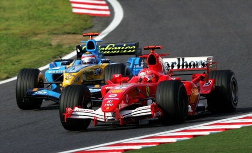 Schumacher, Alonso ed il sorpasso da passaggio di testimone: Suzuka 2005