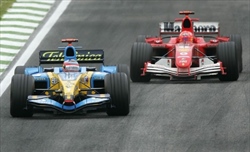 Schumacher-Alonso, il passaggio di testimone: Imola 2005 - Schumacher-Alonso, il passaggio di testimone: Imola 2005