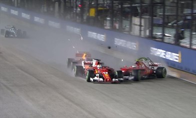 Singapore: partenza shock e Ferrari out. Chi è responsabile? - Singapore: partenza shock e Ferrari out. Chi è responsabile?