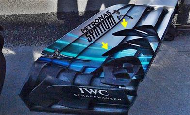 TEST UNGHERIA - MERCEDES W09: Russell sta testando una nuova ala anteriore - TEST UNGHERIA - MERCEDES W09: Russell sta testando una nuova ala anteriore