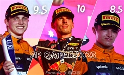 Tripletta di Verstappen a Losail. Gran McLaren, Ferrari fatica: le pagelle del GP del Qatar 