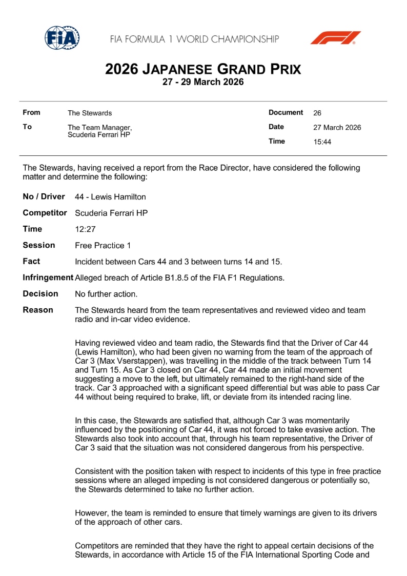 Ufficiale - Investigazione Verstappen-Hamilton: la decisione della FIA