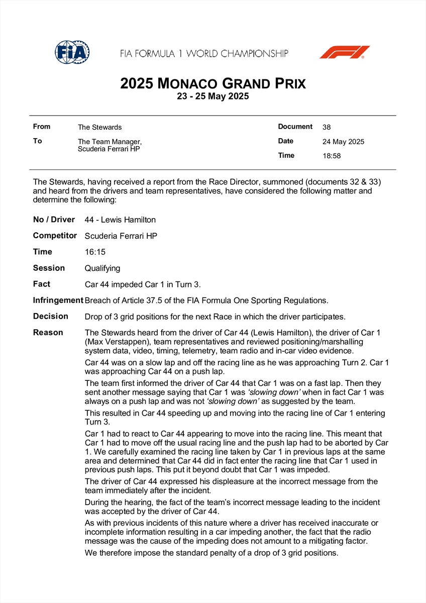 UFFICIALE - La decisione della FIA su Hamilton: come cambia la griglia