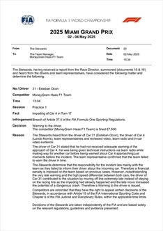UFFICIALE - La decisione della FIA su Norris e Ocon: c'è una sanzione - UFFICIALE - La decisione della FIA su Norris e Ocon: c'è una sanzione