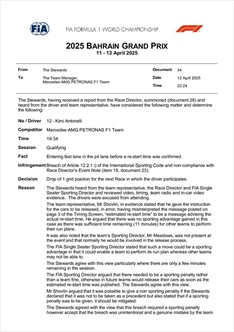 UFFICIALE - Mercedes penalizzata dalla FIA, cambia la griglia di partenza: i dettagli - UFFICIALE - Mercedes penalizzata dalla FIA, cambia la griglia di partenza: i dettagli