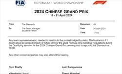 UFFICIALE - Risultato qualifiche in discussione: Aston Martin fa ricorso contro la Ferrari - UFFICIALE - Risultato qualifiche in discussione: Aston Martin fa ricorso contro la Ferrari