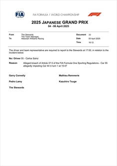 UFFICIALE - Sainz a rischio penalità, il motivo - UFFICIALE - Sainz a rischio penalità, il motivo