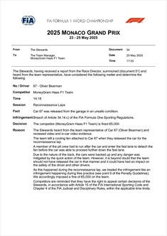 UFFICIALE - Tutte le sanzioni della FIA a Monaco: ecco la classifica finale del GP - UFFICIALE - Tutte le decisioni della FIA a Monaco: ecco la classifica finale del GP