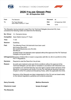 UFFICIALE - Un pilota partirà dalla pitlane a Monza, violato il parco chiuso - UFFICIALE - Un pilota partirà dalla pitlane a Monza, violato il parco chiuso