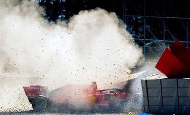 Un cerchione danneggiato provoca l'uscita di pista della Ferrari SF90 di Sebastian Vettel - Un cerchione danneggiato provoca l'uscita di pista della Ferrari SF90 di Sebastian Vettel